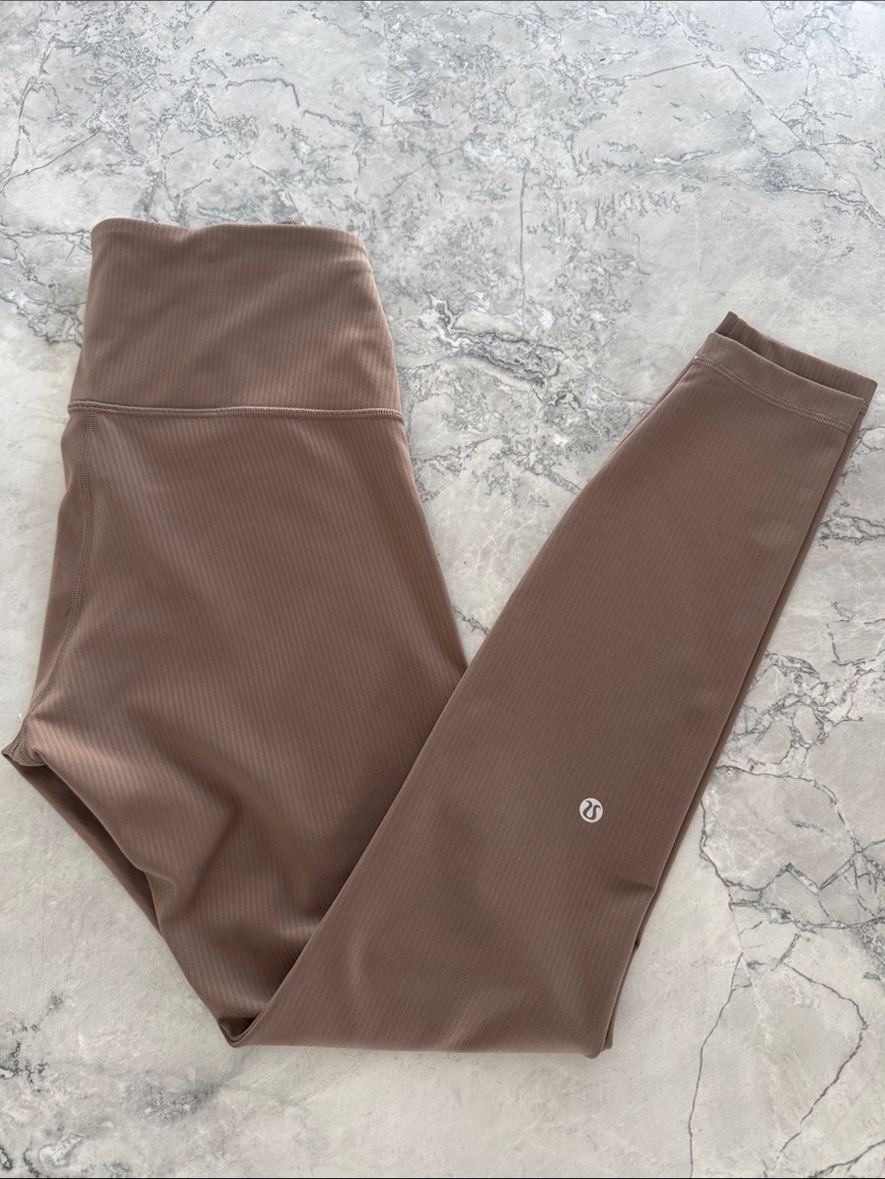 lululemon athletica Brown High-Rise Ribbed Leggings